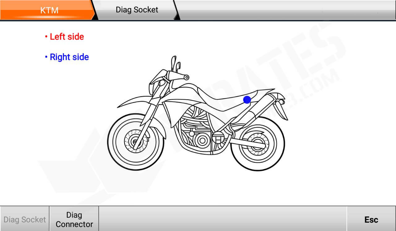 OBDStar MS80 Diag socket