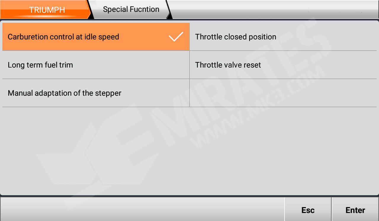 OBDStar MS80 Special Function Triumph