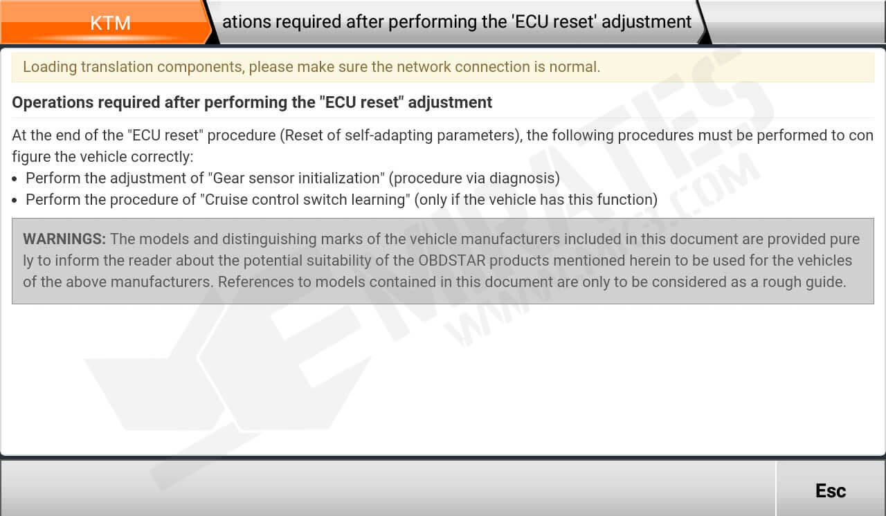 OBDStar MS80 KTM Technical Bulletin