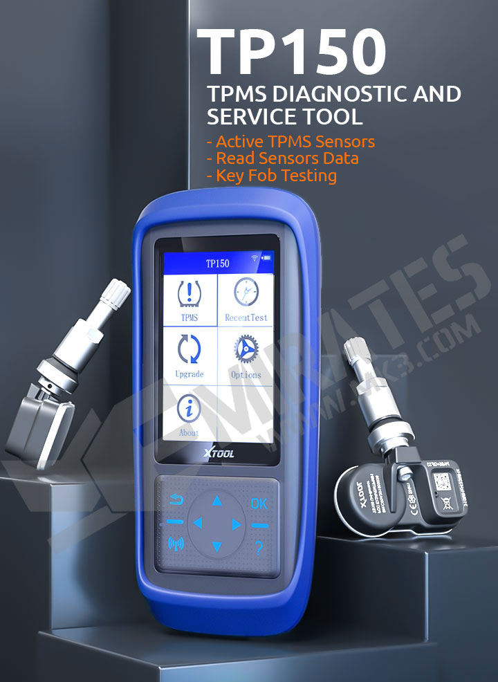 - Active TPMS Sensors - Read Sensors Data - Key Fob Testing XTool TP 150 TPMS DIAGNOSTIC AND SERVICE TOOL