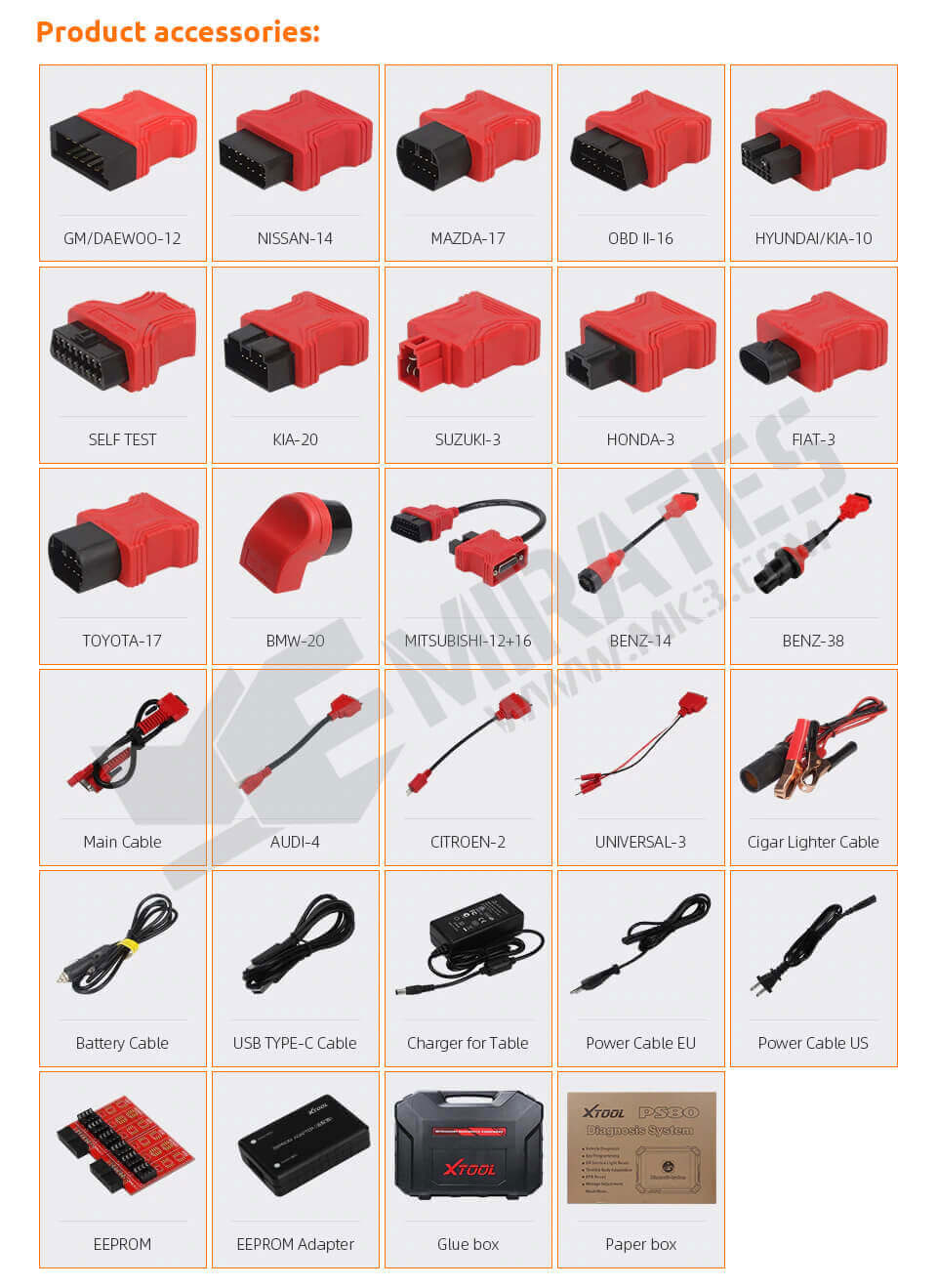 PS80 Diagnosis System Accessories