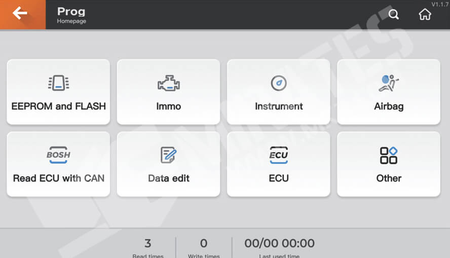 KEY TOOL PLUS supports reading and writing common modules and chips. It covers vvdi-key-tool-plus-prog-function-home-page