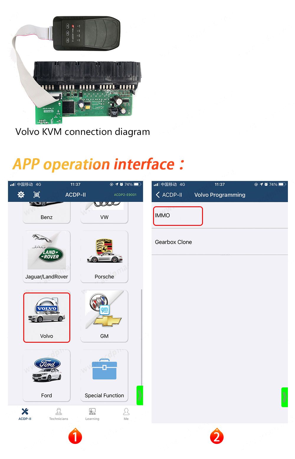 Yanhua Mini ACDP 2 Second Generation Volvo Module 12 Immo Module for Volvo Semi-smart Keys Adding Keys and All Key Lost | Emirates Keys