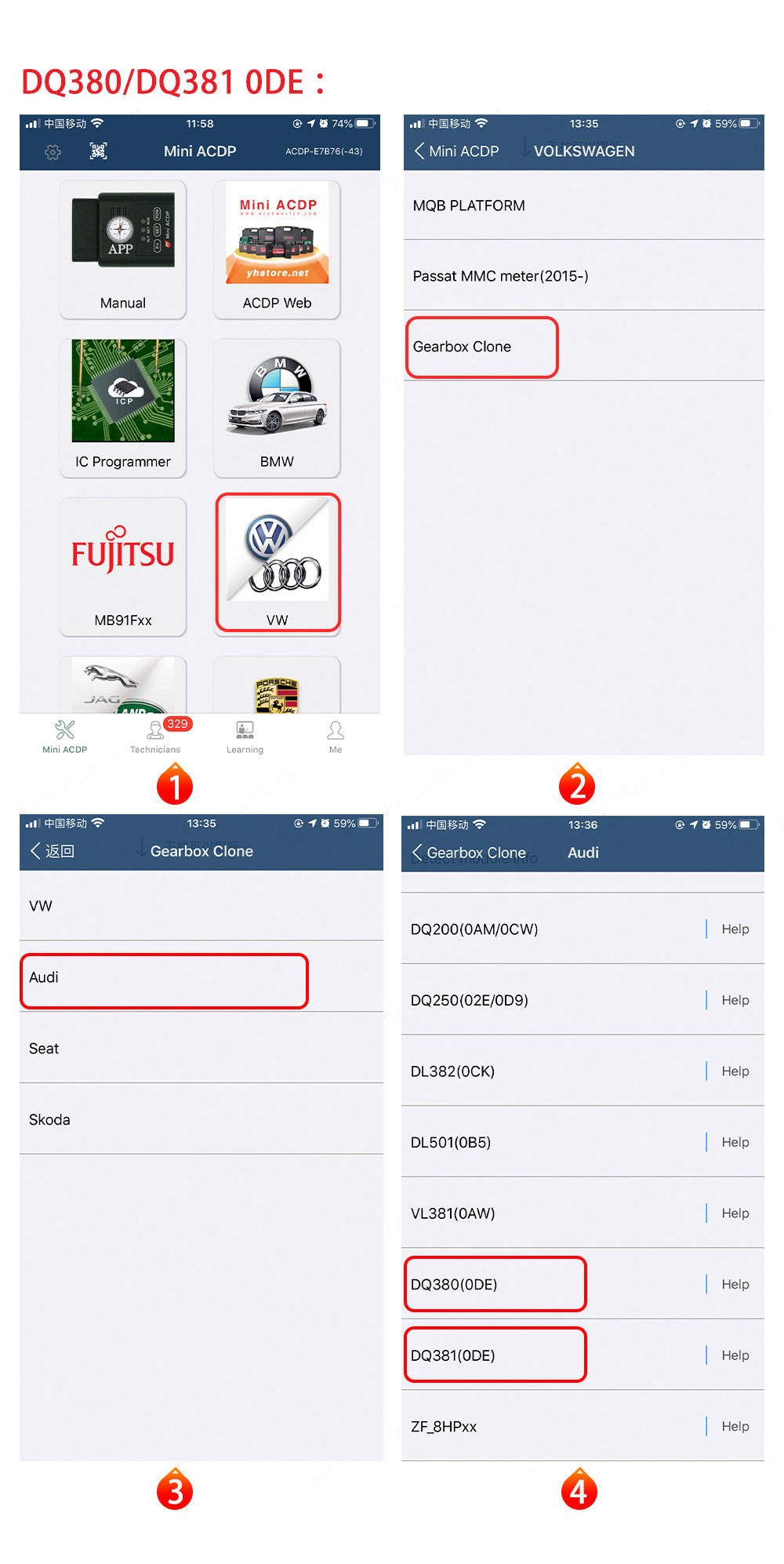 Yanhua Mini ACDP 2 Second Generation Module 19 Yanhua Mini ACDP 2 Module 19 SH725XX Gearbox Clone Support all ZF 8HP,DQ380/DQ381 0DE,MB VGS-NAG3,BMW GETAG 7DCT and BMW TEMIC DKG gearbox clone | Emirates Keys