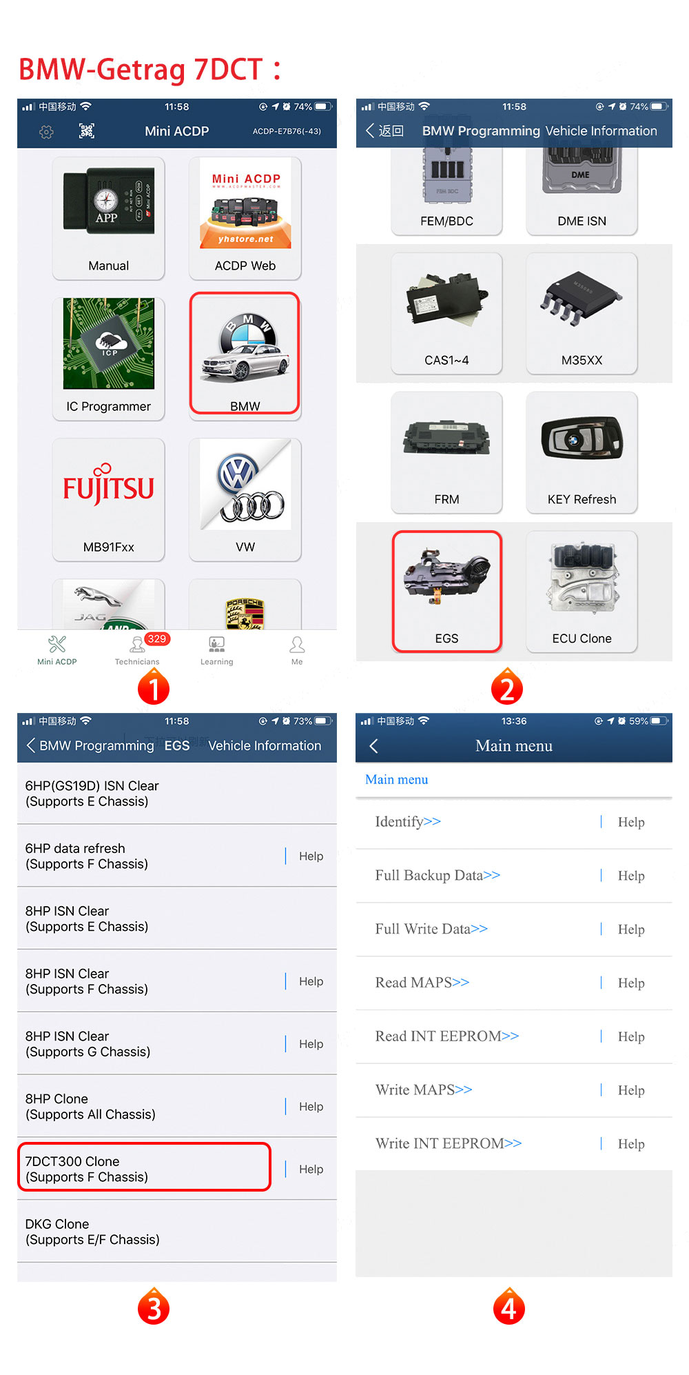 Yanhua Mini ACDP 2 Second Generation Module 19 Yanhua Mini ACDP 2 Module 19 SH725XX Gearbox Clone Support all ZF 8HP,DQ380/DQ381 0DE,MB VGS-NAG3,BMW GETAG 7DCT and BMW TEMIC DKG gearbox clone | Emirates Keys