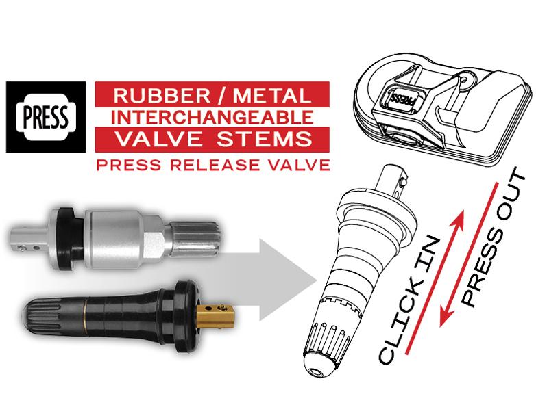 Autel 4 Rubber Press-IN Valve Stems For 1-Sensor Compatible with Autel 1-Sensors and Autel 315MHz & 433 MHz MX-Sensors | Emirates Keys