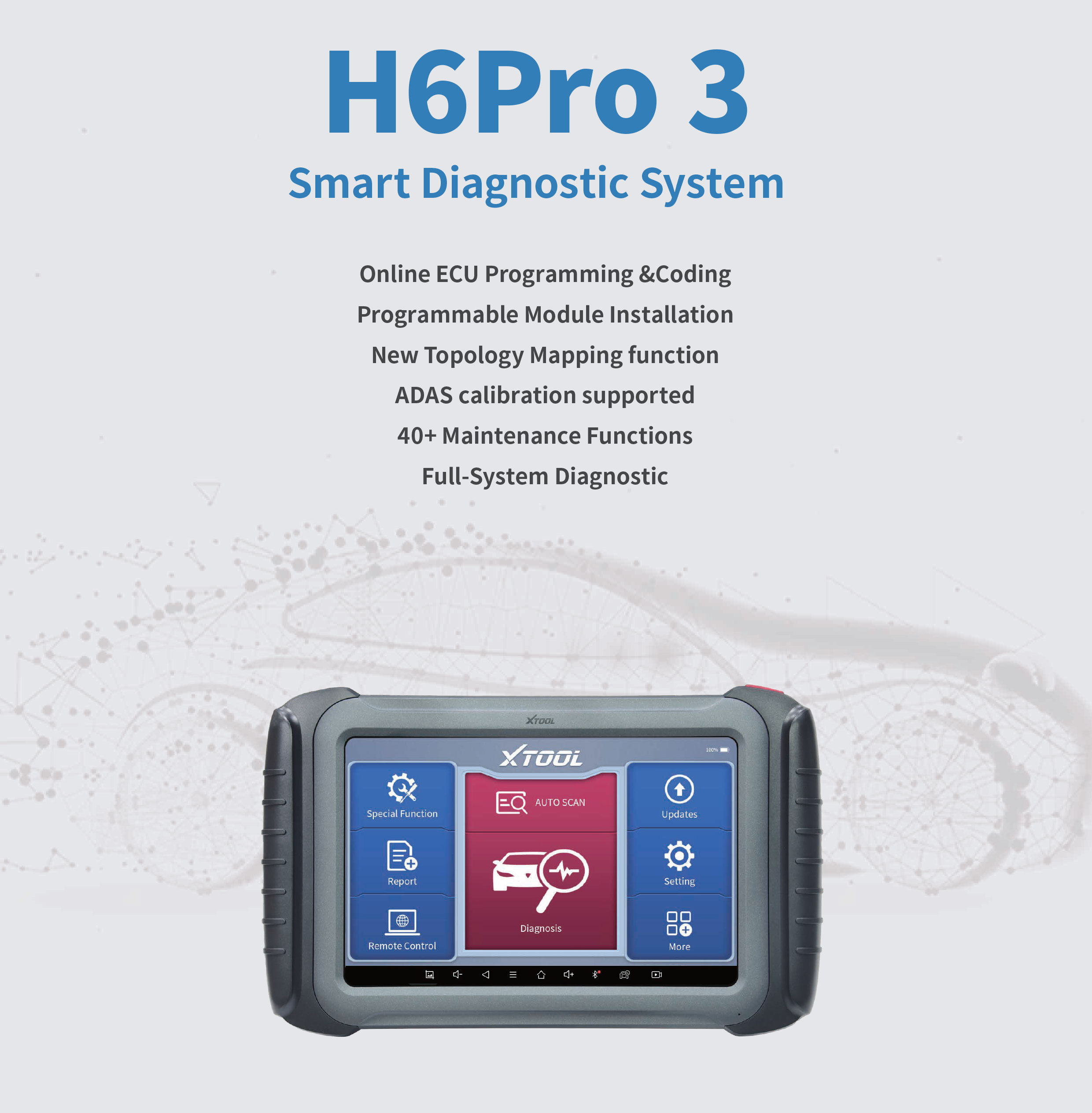 Xtool H6Pro 3 Diagnostic Tool Device Is An Automotive Smart Diagnostic System Designed For Mechanics, Electricians, And Auto Repair Stores | Emirates Keys