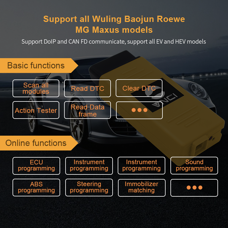 New VNCI VDI3 Roewe MG Wuling Maxus Diagnostic Interface Compatible with VDS/VDS2/VDS3/GRADE-X, Plug And Play | Emirates Keys