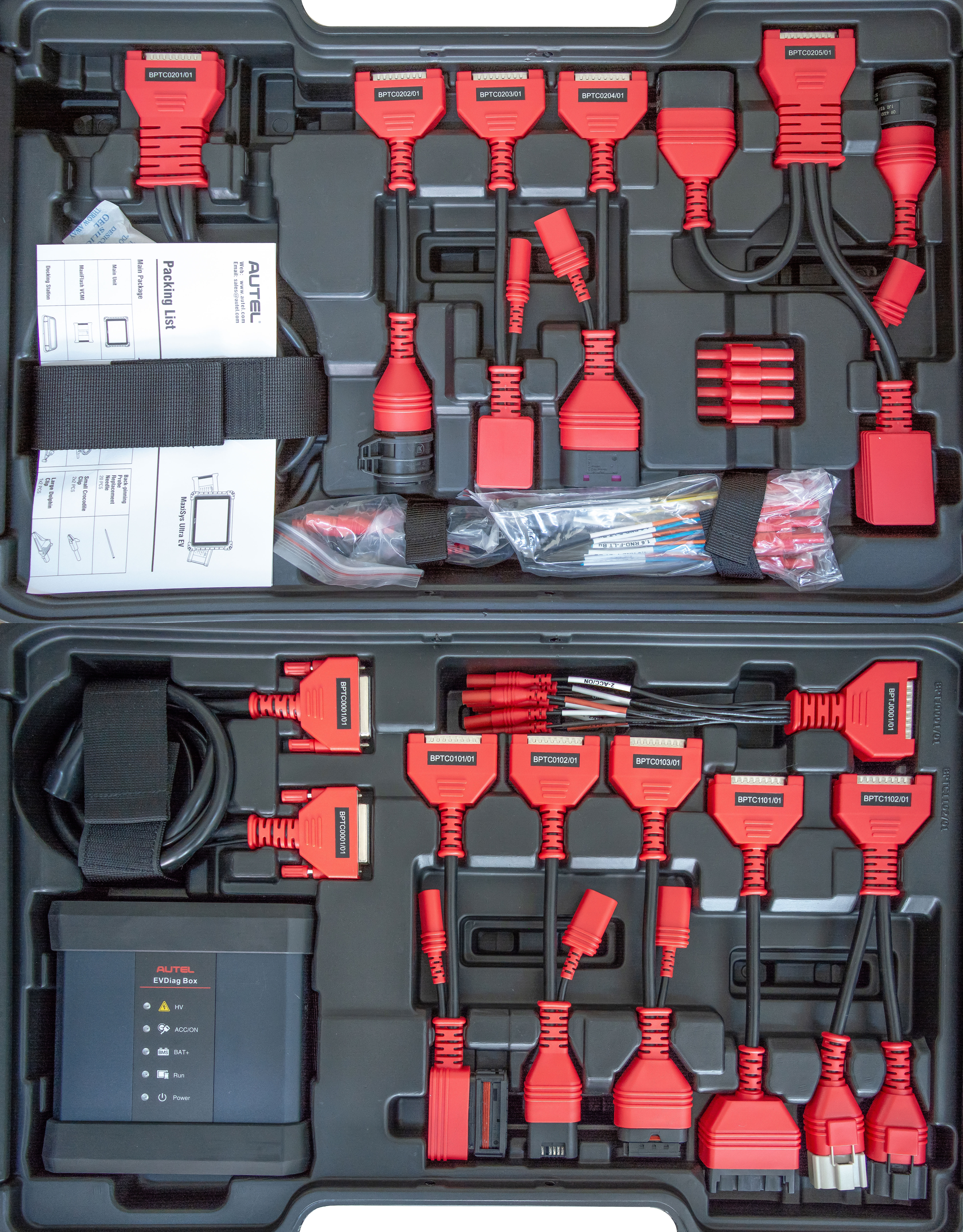 Autel EV Diagnostics Upgrade Kit Includes EVDiag Box, Testing Software, And Adapters For Specific Vehicles To Enable Testing Of Electric Vehicle Battery Packs .