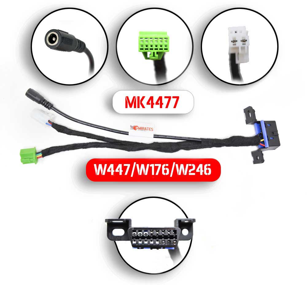 Mercedes W447 W176 W246  EIS ESL Testing Cables Reading Password Works With Abrites, VVDI MB Tool, CGDI MB And Autel High Quality - Emirates Keys Cables 