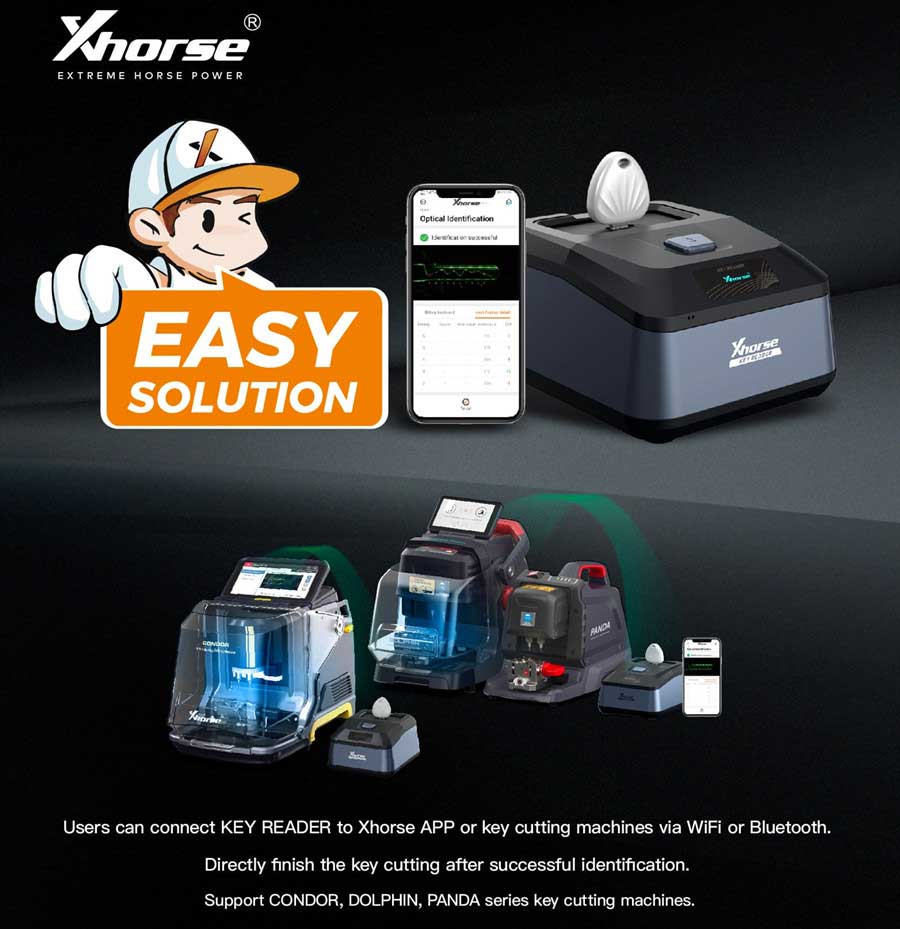 New Xhorse Condor XC-MINI Plus II Key Cutting Machine Support Car/Motorbike/House Keys with M3 and M5 Clamps | Emirates Keys
