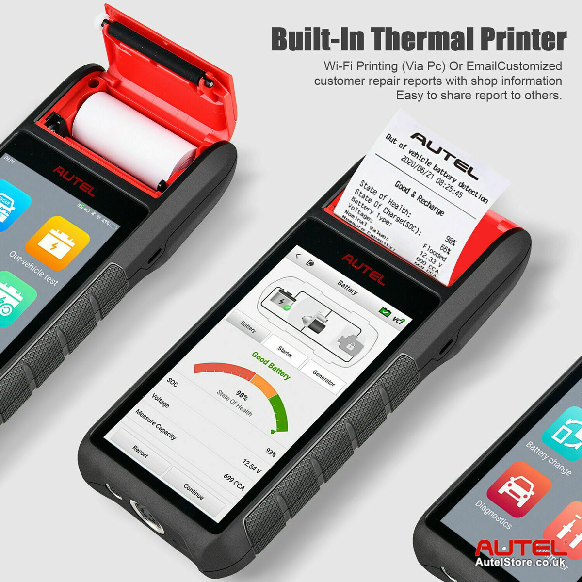 MaxiBAS BT608 Built in thermal printer